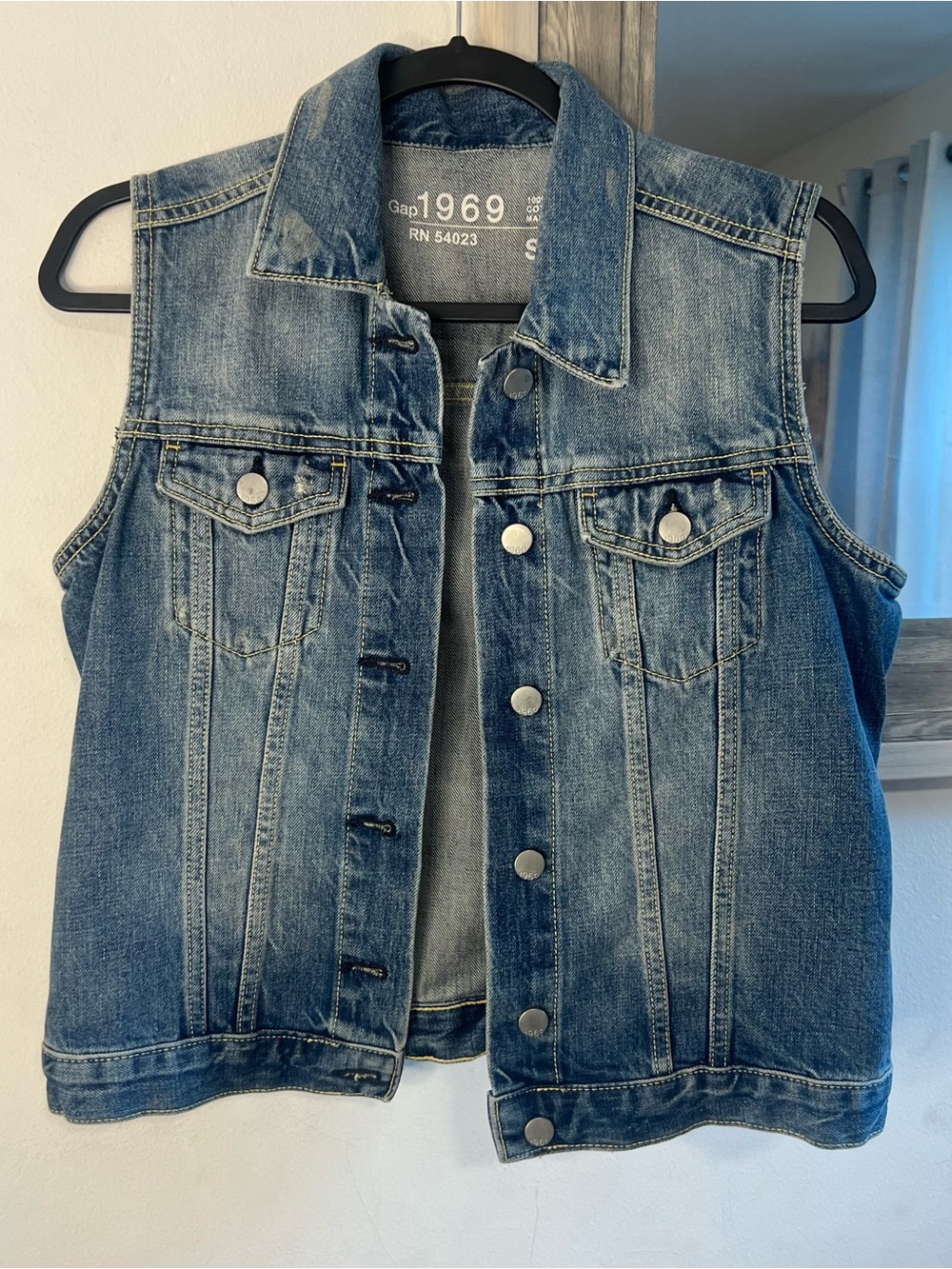 GAP Light Blue Denim Jacket Vest